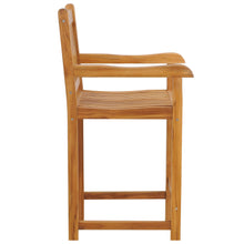 10% OFF OPEN BOX SPECIAL – Set of 8 Teak Wood Elzas Barstools with Arms (New & Unused)