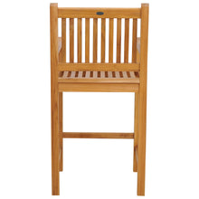 10% OFF OPEN BOX SPECIAL – Set of 8 Teak Wood Elzas Barstools with Arms (New & Unused)
