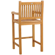 10% OFF OPEN BOX SPECIAL – Set of 8 Teak Wood Elzas Barstools with Arms (New & Unused)
