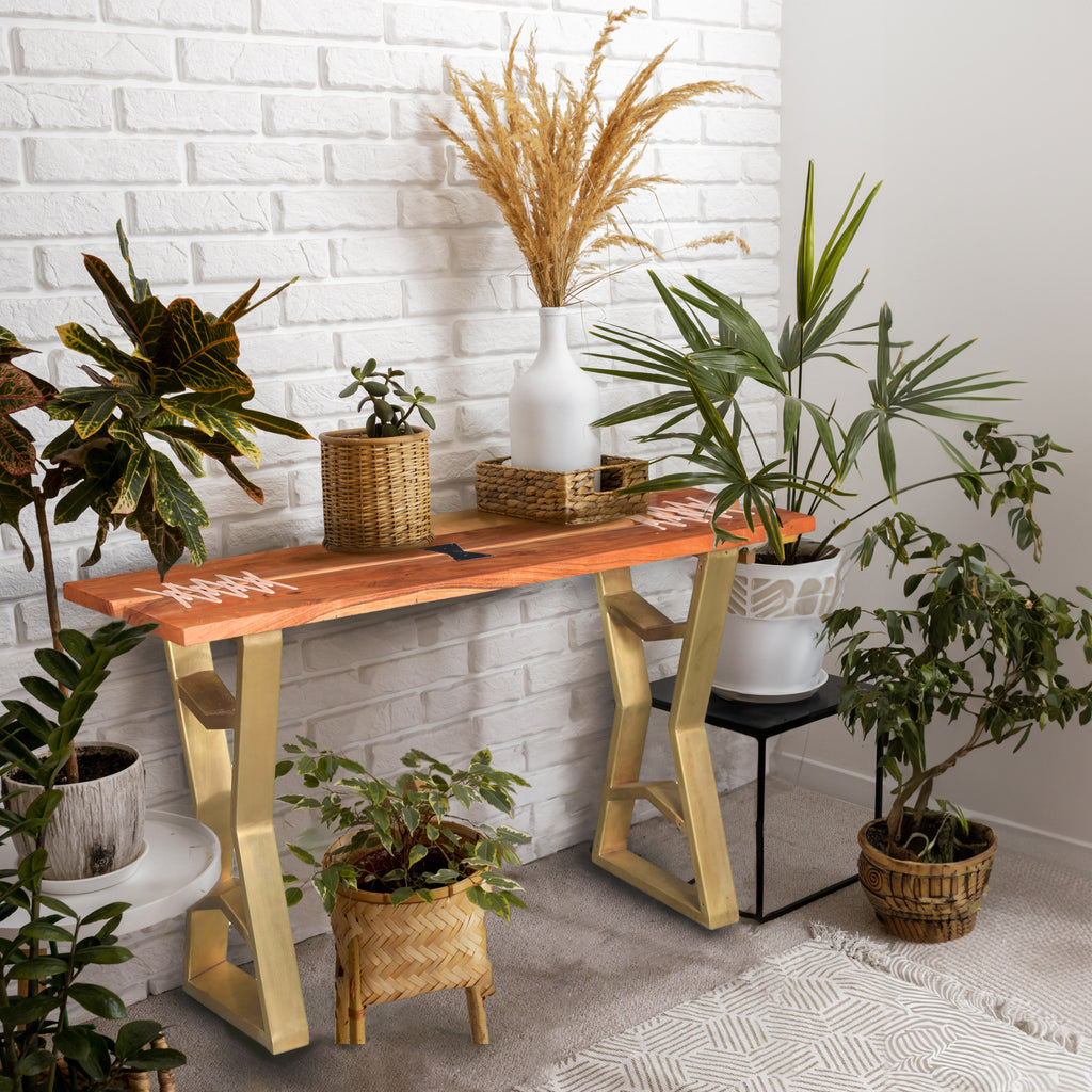 Charleston Recycled Acacia Wood Console Table by Chic Teak only
