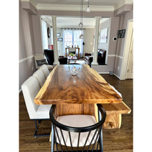 Suar Live Edge Slab Backless Bench approximately 59" long