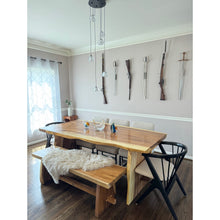 Suar Live Edge Slab Backless Bench approximately 59" long