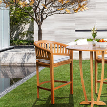 Teak Wood Peanut Bar Stool