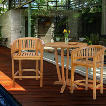 Teak Wood Peanut Bar Stool