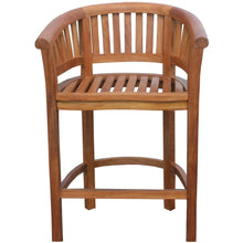 Teak Wood Peanut Bar Stool