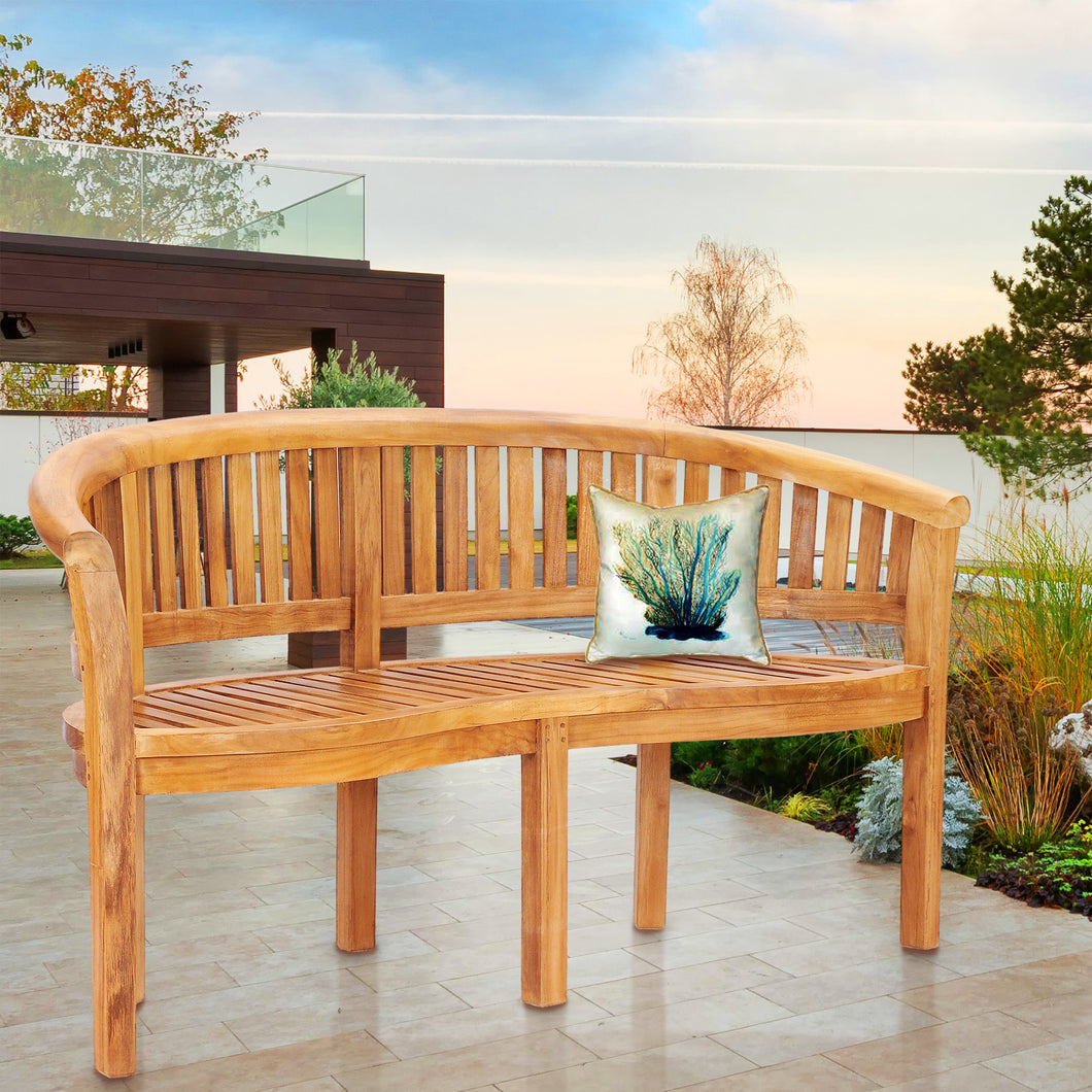 Teak Wood Peanut Double Bench | Chic Teak
