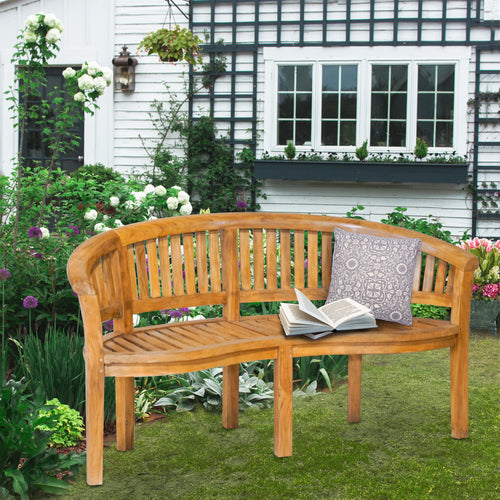 Teak Wood Peanut Triple Bench | Chic Teak