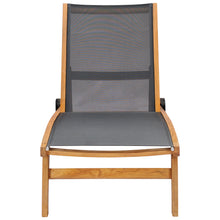 Teak Wood Bahama Pool Lounger With Batyline Mesh, Black