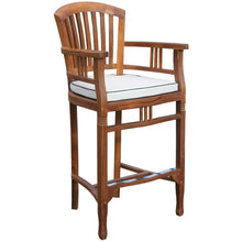 3 Piece Teak Wood Orleans Bar Table/Chair Set With Cushions - Chic Teak