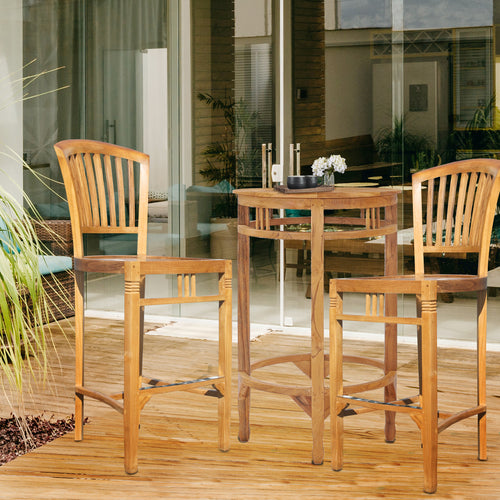 Teak Wood Orleans Bar Stool