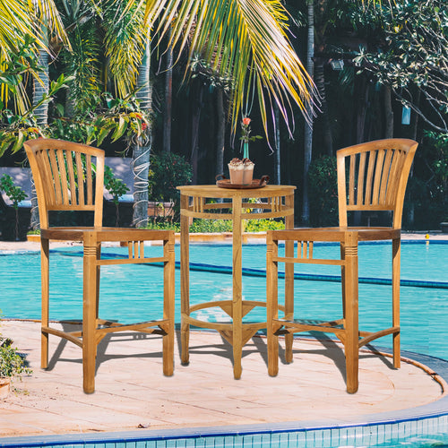 Teak Wood Orleans Counter Stool