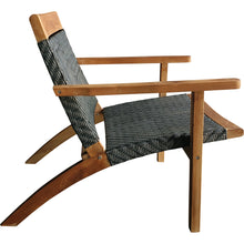 Teak Wood Barcelona Patio Lounge and Dining Chair, Grey - Chic Teak