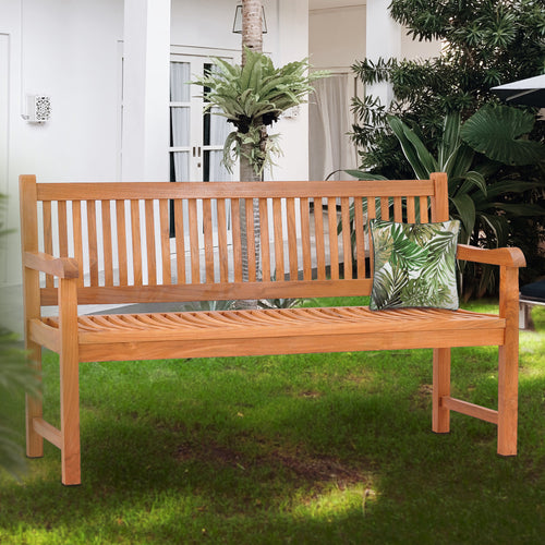 Teak Wood Elzas Double Bench | Chic Teak