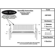 Teak Wood Elzas Double Bench - Chic Teak