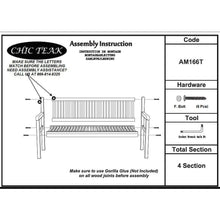 Teak Wood Elzas Triple Bench - Chic Teak