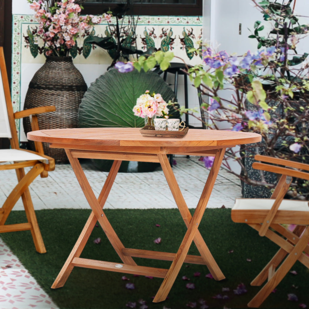 Teak Wood Java Folding Table, 47 inch by Chic Teak only $685.21