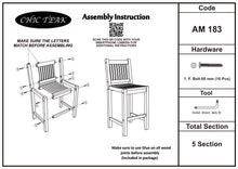 Teak Wood Elzas Barstool without Arms