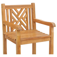 Teak Wood Chippendale Barstool with Arms