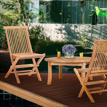 Teak Wood California Folding Side Chair (set of 2)