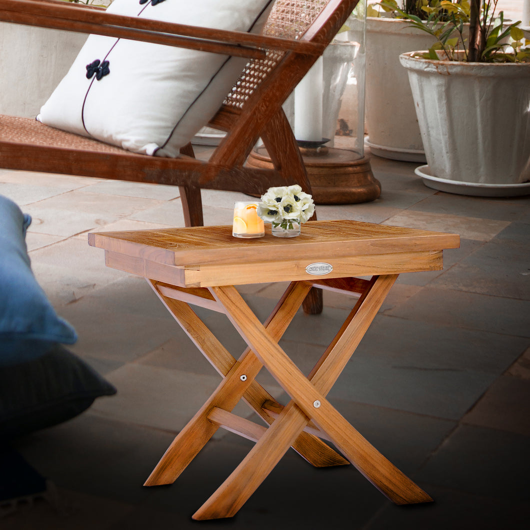 Teak Wood Titanic Folding Side Table