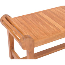 Teak Wood Lutyens Backless Bench