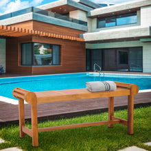Teak Wood Lutyens Backless Bench