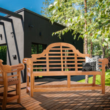 Teak Wood Lutyens Double Bench