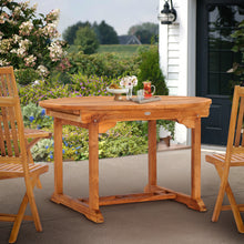 Teak Wood Orleans Round to Oval Extension Table