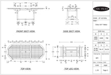 Teak Wood Orleans Oval Extension Table