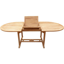 9 Piece Teak Wood Castle Patio Dining Set with Oval Extension Table, 6 Side Chairs and 2 Arm Chairs