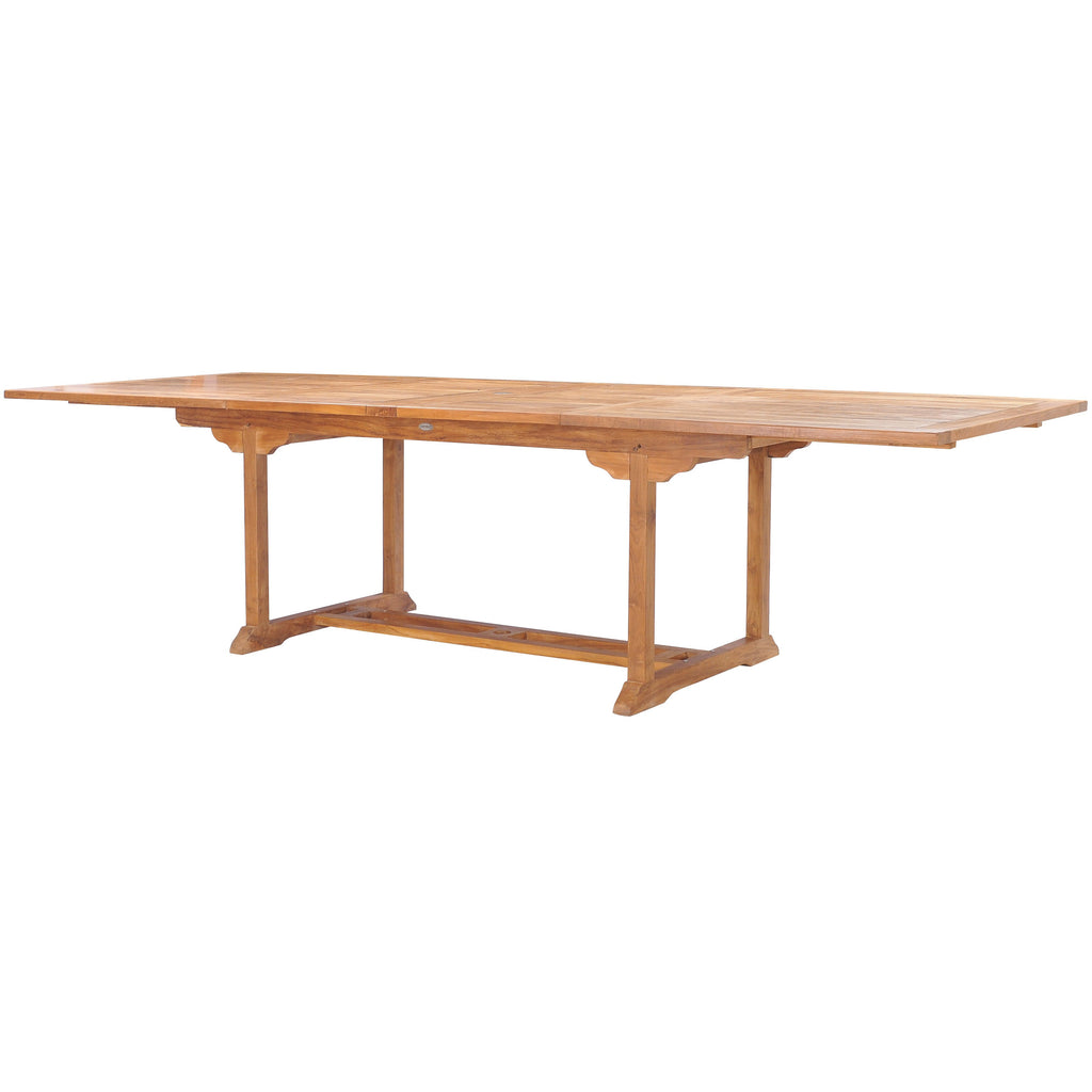 Teak Wood Italy Rectangular Double Extension Table by Chic Teak