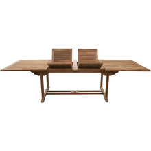 11 Piece Teak Wood Castle Patio Dining Set with Rectangular Double Extension Table, 8 Side Chairs and 2 Arm Chairs