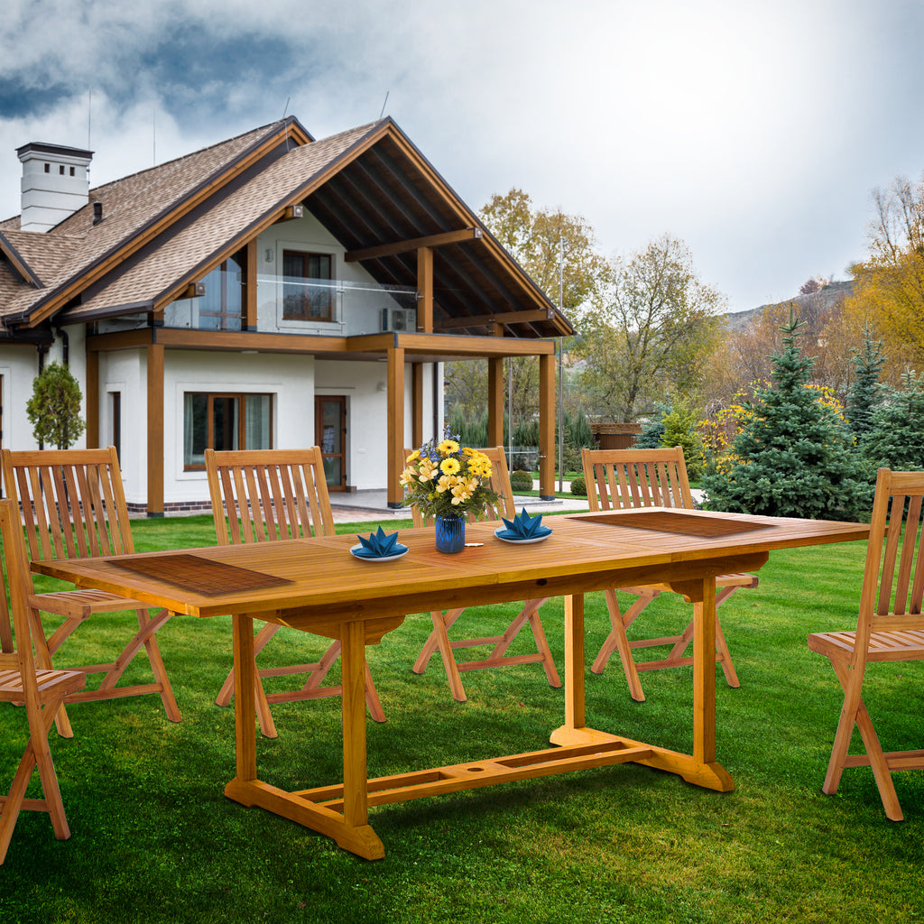Teak Wood Kasandra Rectangular Extension Dining Table by Chic Teak only 1 613.82