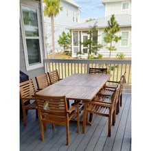 Teak Wood Kasandra Rectangular Extension Dining Table