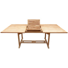 9 Piece Teak Wood Castle Patio Dining Set with Rectangular Extension Table, 6 Side Chairs and 2 Arm Chairs