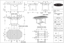 Teak Wood Orleans Round to Oval Extension Table