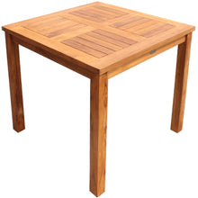 5 Piece Teak Wood Florence Bistro Dining Set with 35" Square Table and 4 Side Chairs