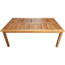 7 Piece Teak Wood Castle 71" Rectangular Large Bistro Bar Set including 6 Barstools with Arms