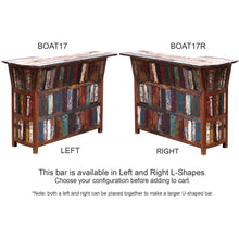 Marina Del Rey Recycled Teak Wood Boat Bar (Available in Left or Right) - Chic Teak