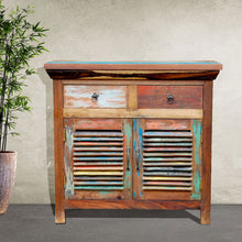 Marina del Rey Chest with 2 Slatted Doors 2 Drawers made from Recycled Teak Wood Boats