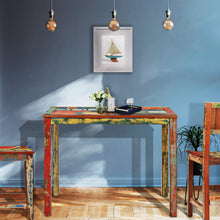 Marina Del Rey Recycled Teak Wood Rectangular Table, Bar Height, 55 x 35 inches