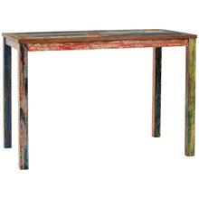 Marina Del Rey Recycled Teak Wood Rectangular Table, Bar Height, 63 x 35 inches