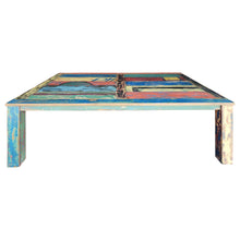 Marina del Rey Rectangular Dining Table Made From Recycled Teak Wood Boats, 71 X 43 Inches