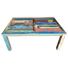 Marina del Rey Rectangular Dining Table Made From Recycled Teak Wood Boats, 71 X 43 Inches