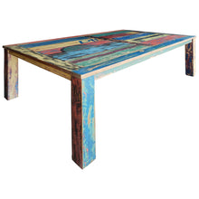 Marina del Rey Rectangular Dining Table Made From Recycled Teak Wood Boats, 71 X 43 Inches
