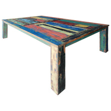 Marina del Rey Rectangular Dining Table Made From Recycled Teak Wood Boats, 55 X 35 Inches