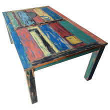 Marina del Rey Rectangular Dining Table Made From Recycled Teak Wood Boats, 71 X 43 Inches
