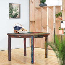 Marina del Rey Round Dining Table made from Recycled Teak Wood Boats, 48 inch