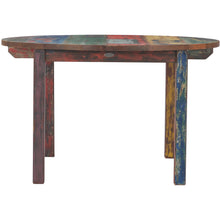 Marina del Rey Round Dining Table made from Recycled Teak Wood Boats, 63 inch