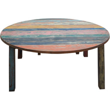 Round Dining Table made from Recycled Teak Wood Boats, 55 inch - Chic Teak